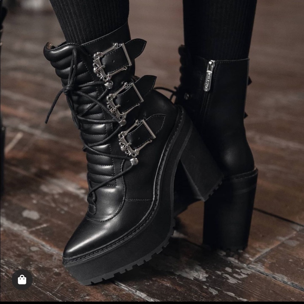 Killstar Black Platform Lady Lestat Boots - US 8